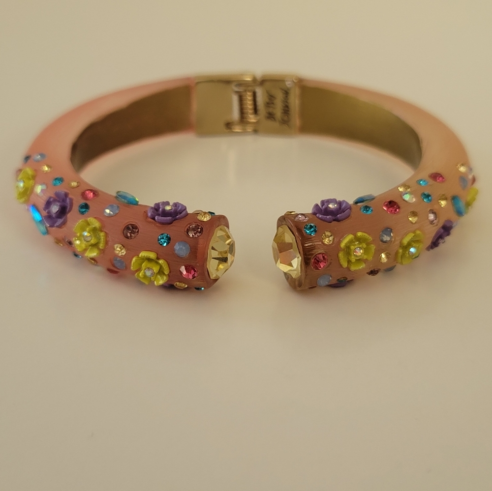 Betsey Johnson Clamper Style Crystal Bracelet - Picture 2 of 10